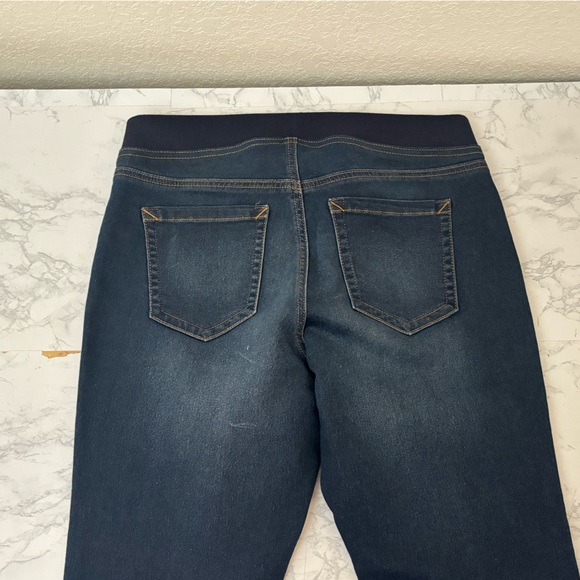 Jeans Womens Dark Blue High Rise Cotton Denim Pocket Sz 8 Stretch Waist - Picture 4 of 5